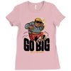 go big Ladies Fitted T-Shirt