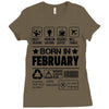 Born In February Ladies Fitted T-Shirt