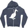 cool duck retro Zipper Hoodie