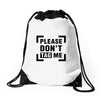 Please Don't Tag Me Drawstring Bags
