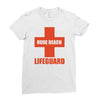 nude beach   lifeguard Ladies Fitted T-Shirt