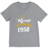 kings are born in 1958 V-Neck Tee