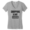 shopping is my cardio !! t shirt  shopping is my cardio graphic  t,,, Women's V-Neck T-Shirt