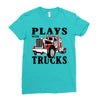 plays with trucks family matching Ladies Fitted T-Shirt