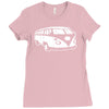 camper van funny mens campervan cotton Ladies Fitted T-Shirt