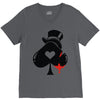poker hat ace of spades V-Neck Tee