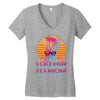 Too Hip To Hop  Bunny Easter Women's V-Neck T-Shirt