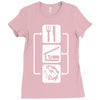 v2 eat sleep fish Ladies Fitted T-Shirt