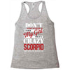 don't flirt with me i love may girl she is a crazy scorpio she will mu Racerback Tank