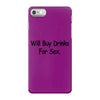 funny t shirt will buy drinks for sex rude tee offensive shirt iPhone 7 Case