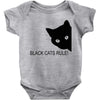 black cats rule Baby Bodysuit
