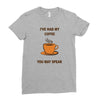 funny coffee Ladies Fitted T-Shirt