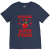 Reading Is My Superpower V-Neck Tee