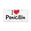 I Love Penicillin License Plate