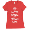 now panic and freak out Ladies Fitted T-Shirt