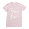 she wants the d black Ladies Fitted T-Shirt