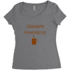 grandpa powered by coffee Women's Triblend Scoop T-shirt