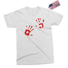 bloody hand print funny zombie kill undead blood horror killer Exclusive T-shirt