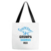 grumpa saurus rex Tote Bags