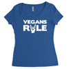 vegans rule Women's Triblend Scoop T-shirt