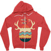 Hunting Season Retro Color 80s Style Zipper Hoodie
