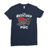 rescued by pug Ladies Fitted T-Shirt