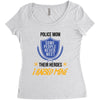 police mom  i rised mine Women's Triblend Scoop T-shirt