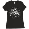 all seeing eye Ladies Fitted T-Shirt