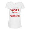 i'm not short awesome Maternity Scoop Neck T-shirt