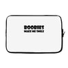boobies make me smile (2) Laptop sleeve