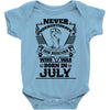 Never Underestimate Dog Rescuer Who Was Born July Baby Onesie