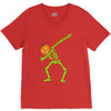pumpkin skeleton dabbing V-Neck Tee