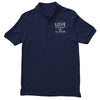 Love Actually Is All Around Ugly Christmas for dark Men's Polo Shirt