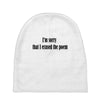 i'm sorry Baby Beanies