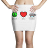peace love coffee (2) Mini Skirts