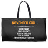 November Girl Hated By Many Weekender Totes