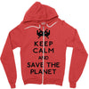save the planet Zipper Hoodie