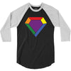 Rainbow LGBT Diamond 3/4 Sleeve Shirt