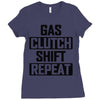 gas clutch shift repeat Ladies Fitted T-Shirt
