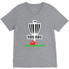 disc golf frisbee leaning on target basket innova V-Neck Tee
