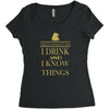 i drink Women's Triblend Scoop T-shirt