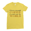 given enough coffee Ladies Fitted T-Shirt