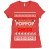 Santa Only Comes Once A Year Pop Pop Is Always Here To Cheer Ladies Fitted T-Shirt