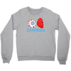 i heart zombies scary eye bloody heart halloween Crewneck Sweatshirt