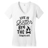 life is better by the camp fire (2) Women's V-Neck T-Shirt