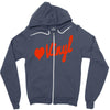 love vinyl Zipper Hoodie