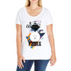 who loves poodle Ladies Curvy T-Shirt
