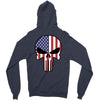 skull u.s.a. back Zipper Hoodie