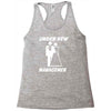 under new management funny Racerback Tank