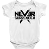 never surrender 2 Baby Bodysuit